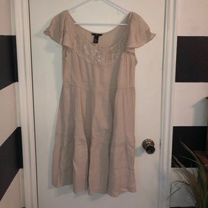 H&M flutter sleeve midi dress with lace detailing